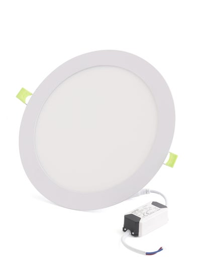 Buy LED Ceiling light Panel 12W 6-inch , Round super thin, AC 220-240V, 900 LM, With high quality driver, 3000K Warm white. in UAE