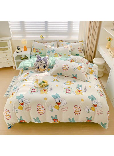 Buy Disney series Full Size Sheet Set Super Soft Kids 4 Piece Floral Bedding Set  Microfiber Sheets Includes Reversible Pillow Covers in UAE