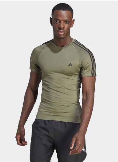 Buy Techfit 3-Stripes Training T-Shirt in UAE