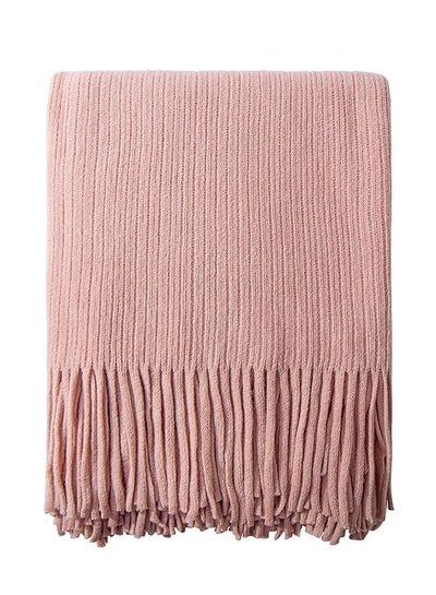 اشتري Nordic Style Simple Sofa Blanket Pink 125x170cm في السعودية
