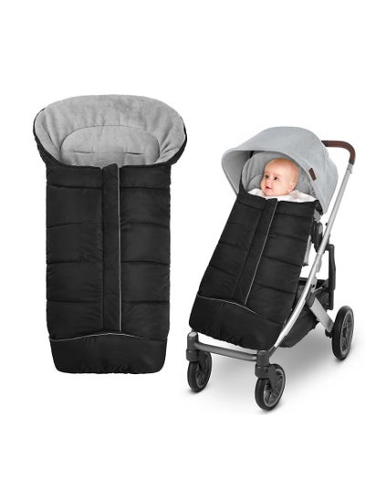 اشتري Pushchair Pram Footmuffs, Universal Winter Warm Stroller Footmuff, Winter Warm Cosy Toes for Pushchair, Adjustable Drawstring Hood, Fleece Lined Sleeping Bag for Strollers, Pushchairs, Prams في الامارات