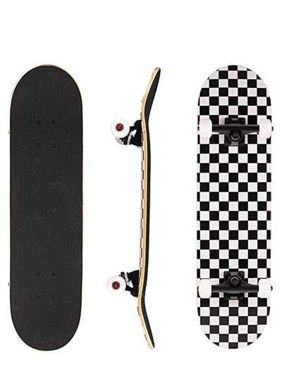 Buy Skateboards for Beginners 80*20cm Complete Standard Skateboard for Girls and Boys, 7 Layer Maple Double Kick Concave Skateboard for Kids and Adults in UAE