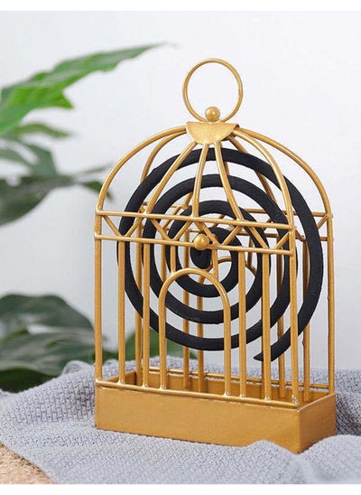 اشتري Mosquito Coil Holder Retro Durable Portable Mosquito Incense Burner with Lid for Home and Camping في الامارات