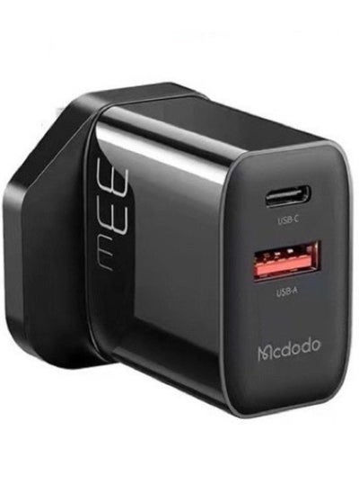 Buy CH-091 33W PD Fast Charger | Dual Ports (Type-C & USB) in UAE