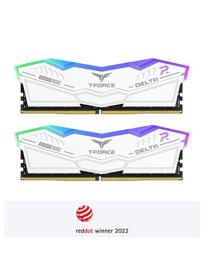 Buy TEAM 32GB (2 x 16GB) 6200MHz CL38 DELTA RGB DDR5 Desktop Memory, Intel 700 Series & AMD EXPO Compatible, 49,600 MB/s Data Transfer, 1.25V, XMP 3.0, On-Die ECC, Smart RGB Lighting, FF4D532G6200HC38ADC01 in UAE