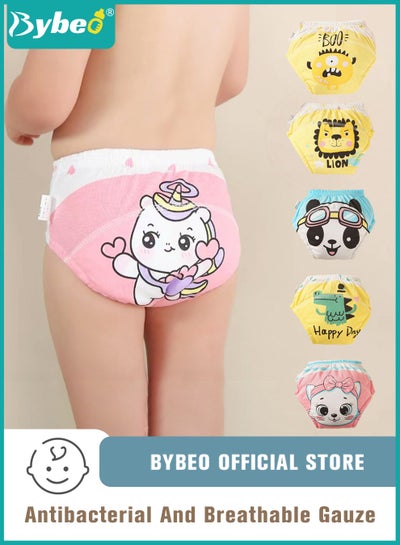 5 Piece Potty Training Underwear 6 Layers Breathable Cotton