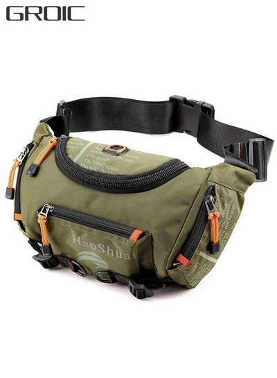 Buy Large Crossbody Pack with 5-Zipper Pockets,Running Waistpack,Multifunctional Outdoor Bodypack,Riding Cross Bag,Mountaineering Premium Fashion Waist Pack in Saudi Arabia
