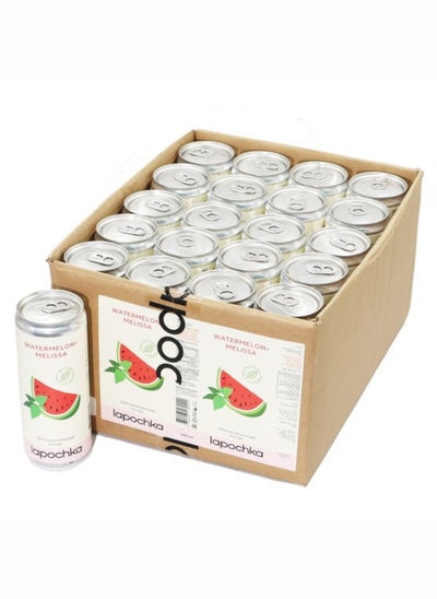 Buy Lapochka Natural Lemonade with Watermelon & Melissa 330 ml Pack of 20 in UAE