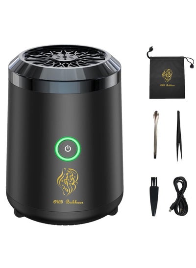 Buy "Portable Electronic Bakhoor Burner – Mini Incense Burner, Rechargeable USB Aroma Diffuser, Car Incense Burner, Electric Arabic Incense Holder for Home Decoration" in UAE