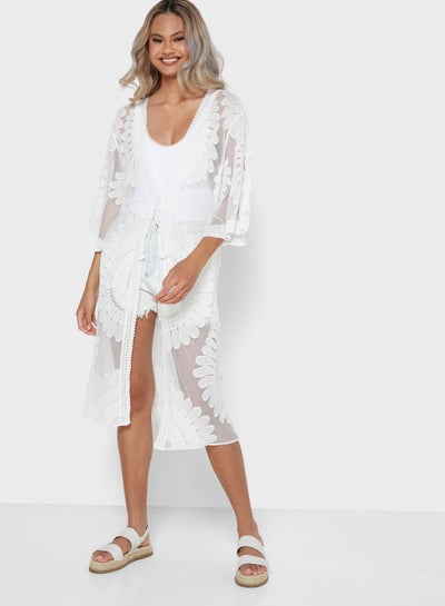 Buy Mesh Embroidered Cover Up in UAE
