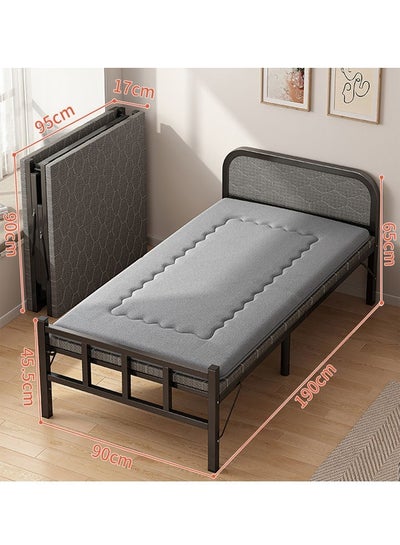 Buy Portable Foldaway household Simple Bed companion with Lambwool Matress in UAE