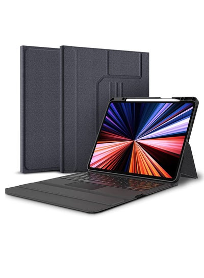 Buy iPad Keyboard 10.2 Inches - Leather Keyboard Case With Touchpad - 10.2/10.5 inches Compatible Model A2197-A2198-A2200, A2152-A2123-A2153, A1701-A1709 in UAE