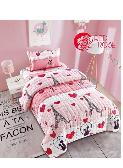 Buy Compressed bed comforter set consisting of 3 pieces with children's drawings in Saudi Arabia