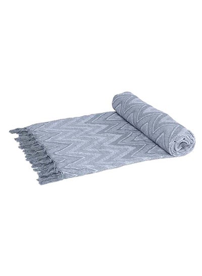 اشتري Zane Cotton Throw, Stone - 152x127 cm في الامارات