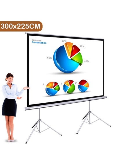 Buy Tripod Screen Projector with Dual Tripods - 300X225cm in Saudi Arabia