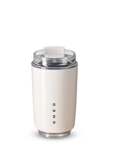 Buy Travel Coffee Mug, 350 ML Insulated Beverage Cup With Leakproof Lid, Long Lasting Coffee Tumbler With Lid And Straw, Travel Coffee Thermos White in Saudi Arabia