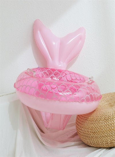 Buy Thickened Pink Mermaid Seat Ring Split Mermaid Swimming Ring Infant Seat Ring in Saudi Arabia