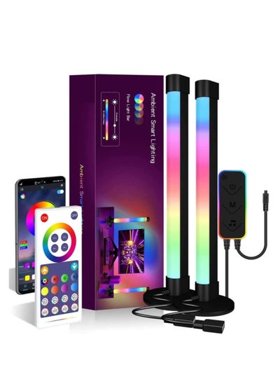 Buy Smart RGB LED Light Bars, Ambient Lighting, Bluetooth Monitor Flow Light Bars with APP Control, Color Gaming Light Bar for TV/Room Decoration/Movie/PC. in UAE