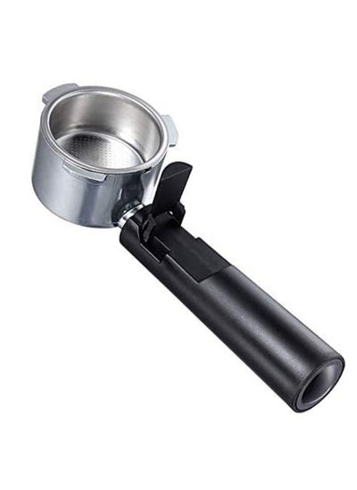 Buy Coffee Bottomless Stainless Steel Portafilter 51mm with Filter Basket and Black Handle in Saudi Arabia