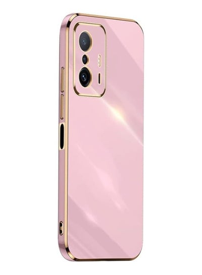 Buy ELMO3EZZ [ Gold Plating Series ] Phone Case Design for Xiaomi 11T Pro（Fit Xiaomi 11T） Soft TPU Silicone Anti Drop and Anti Scratch Gold Plated Color Cover Phone Case Design, Purple(lavander) in Egypt