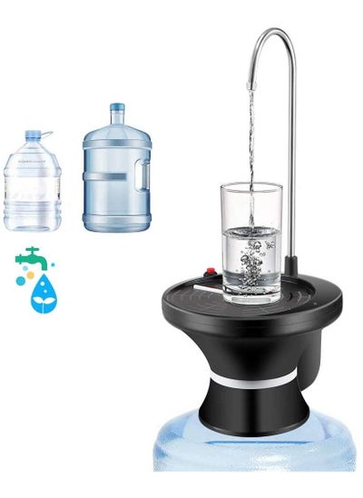 Buy Drinking Water Dispenser Pump, Automatic Electric Drinking Water Bottle Pump for 1-5 Gallon Water Jugs USB Rechargeable with 2 Switch Control Stable and Portable for Home Kitchen Office Camping in UAE