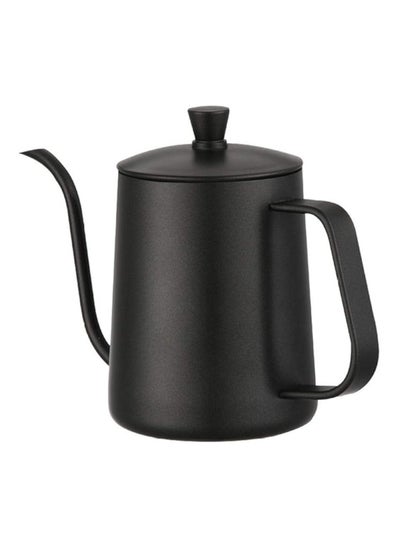 Buy Hand Drip Gooseneck Tea Pot Black 600ml in Saudi Arabia