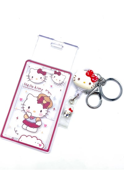 Buy Hello Kitty Keychain Retractable ID Card Holder in Saudi Arabia