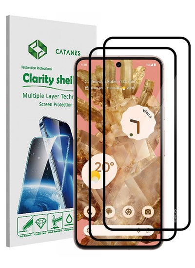 اشتري 2 Pack Of Google Pixel 8 Screen Protector 9H Tempered Glass Ultrasonic Fingerprint Unlock Case Friendly HD Clear Tempered Glass Screen Protector في الامارات