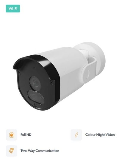 Buy Smart Outdoor Security Camera with Color Night Vision & Two-Way Talking, works with Google, Alexa & Tesla Home App in UAE