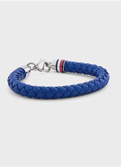 Buy Iconic Th Braided Leather Bracelet in UAE