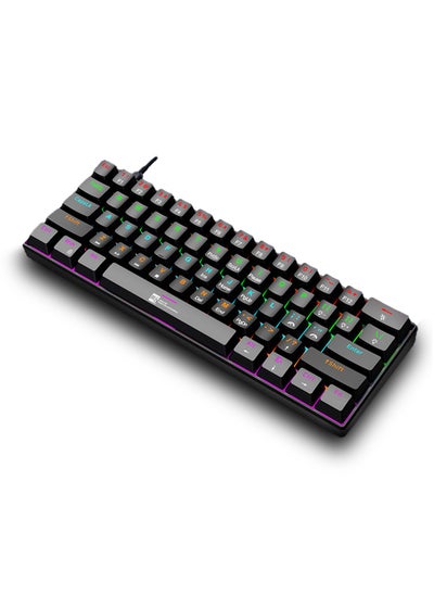 Buy Gaming Keyboard,61 Keys Mechanical Keyboard,60% Mini Wired Waterproof Backlit Silent White RGB Color,Suitable for PC/Ps4/Xbox Gamers in Saudi Arabia