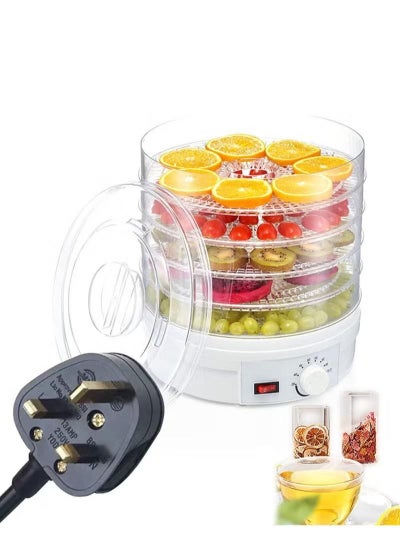 Buy Electric Food Dehydrator, 5 Tier Dehydrator for Food and Jerky, Temperature Control Dryer for Fruit Vegetables Meat Jerky Dog Treats, White in Saudi Arabia