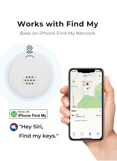 اشتري Smart Bluetooth Tracker Key Finder and Item Locator Tracking Tag for Keys Bags and More Anti-lose tag Phone Finder iOS Compatible Support Apple Find My Waterproof White 1-Pack في السعودية