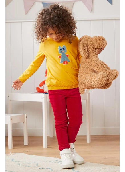 اشتري Toddler Girls Pull,on Corduroy, Red Orange في الامارات