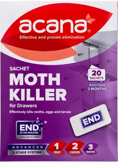 Buy Acana Sachet Moth Killer and Freshner Lavendar 20 Sachet in UAE