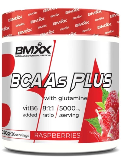 Buy BCAAs Plus With Glutamine 240 Grams, Raspberries in UAE