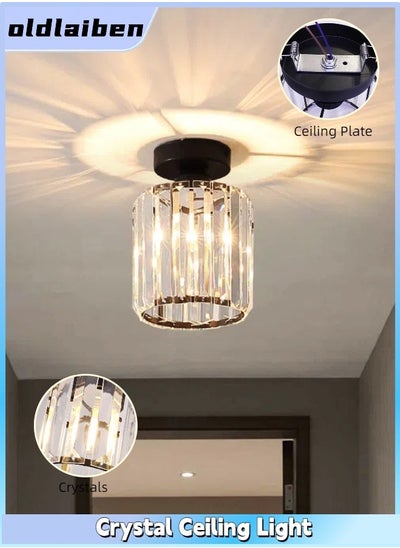 Buy Crystal Ceiling Light, Corridor Light, Creative Luxury Simple Modern Crystal Bedroom Ceiling Light, Semi Flush Mount Light, for Bedroom, Entryway, Bathroom, Hallway, Kitchen in Saudi Arabia