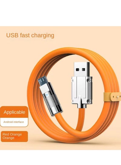 Buy USB Charging Cable Liquid Silicone Data Cable 120W Fast Charge Bold Data Cable 6A Super Fast Charge in Saudi Arabia