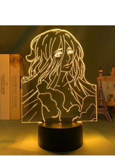 اشتري Anime 3D LED Lamp Manga 3D Night Light Anime Figures Anime EID Gifts Anime Birthday Gifts RGB 16 Colors Remote Control Pieck في الامارات