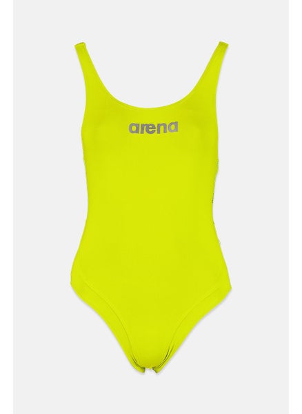 اشتري Women Brand Logo One Piece Swimwear, Lime Green في السعودية