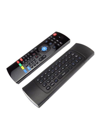 اشتري Wireless Remote Control Keyboard With Mic For Android TV Black في الامارات