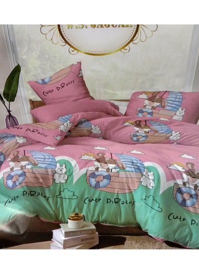 Buy 2 quilt covers for two children's beds, pure cotton material - double face in Egypt