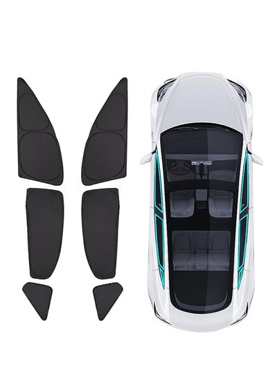 Buy Set of 6 Windshield Sunshade for Tesla Model 3 - UV Rays and Privacy Protection, Car Interior Accessories in UAE