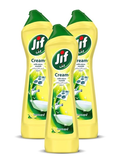 Buy Multi-Purpose Cream Cleaner Lemon 3 x 500ml in UAE