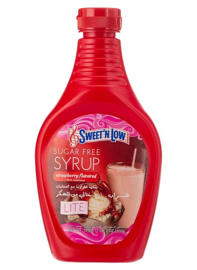 Buy Sugar Free Syrup Strawberry Flavored With Sweetner Lite 510 G in UAE