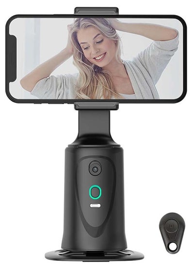 Buy Auto Face Tracking Phone Holder, No App Required, 360° Rotation Tripod Smart Shooting Camera Mount for Live Vlog Streaming Video, with Detachable Remote, Rechargeable Battery in UAE