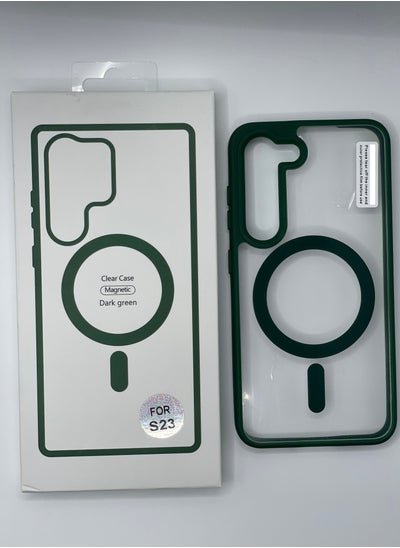 Buy Samsung S23 Clear Case Magnetic Green in UAE