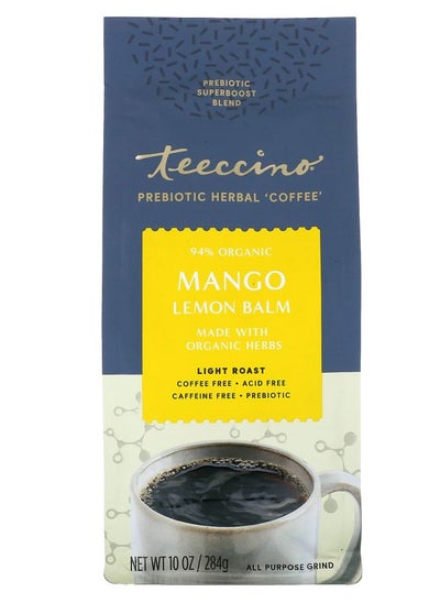 Buy Prebiotic Herbal Coffee Mango Lemon Balm Light Roast Caffeine Free 10 oz (284 g) in UAE