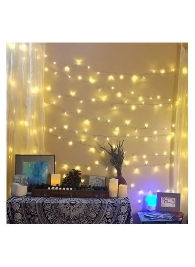 اشتري HilalFul Firefly String Lights - 10m | LED  | Outdoor Light Decoration for Home | Patio, Balcony, Garden Décor | Warm White Lights for Diwali, Eid, Ramadan, Christmas, Weddings | Battery Operated في الامارات