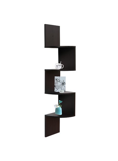 اشتري FLOATING WALL SHELVES 4 TIER CORNER BLACK SIZE: 19.8X19.8X102.8CM في الامارات